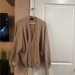 Cozy Tan Cardigan Sweater